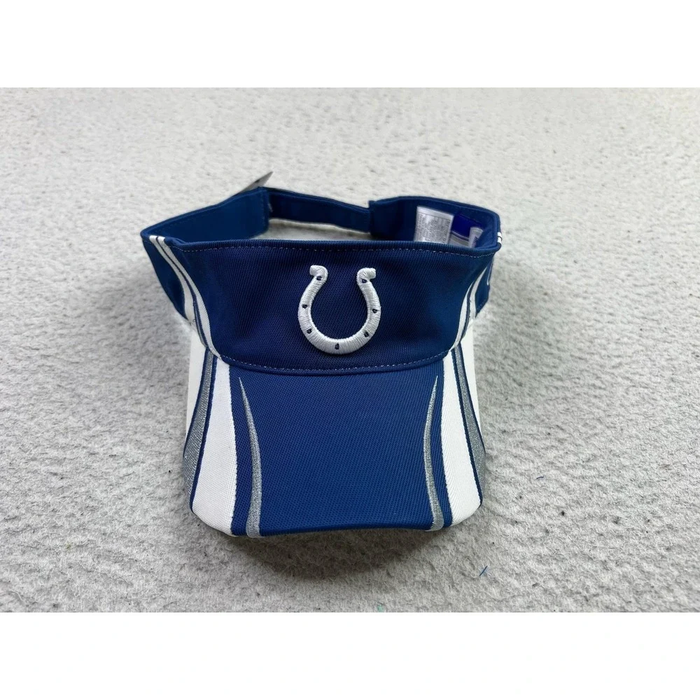 Indianapolis Colts Hat Visor Strap Back Mens One‎ Size NFL Authentic Sideline